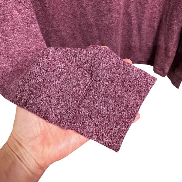 J. Crew Shirt Sz XXL Cashmere Blent Tee Red Burgandy Soft Long Sleeve Casual - Picture 5 of 10